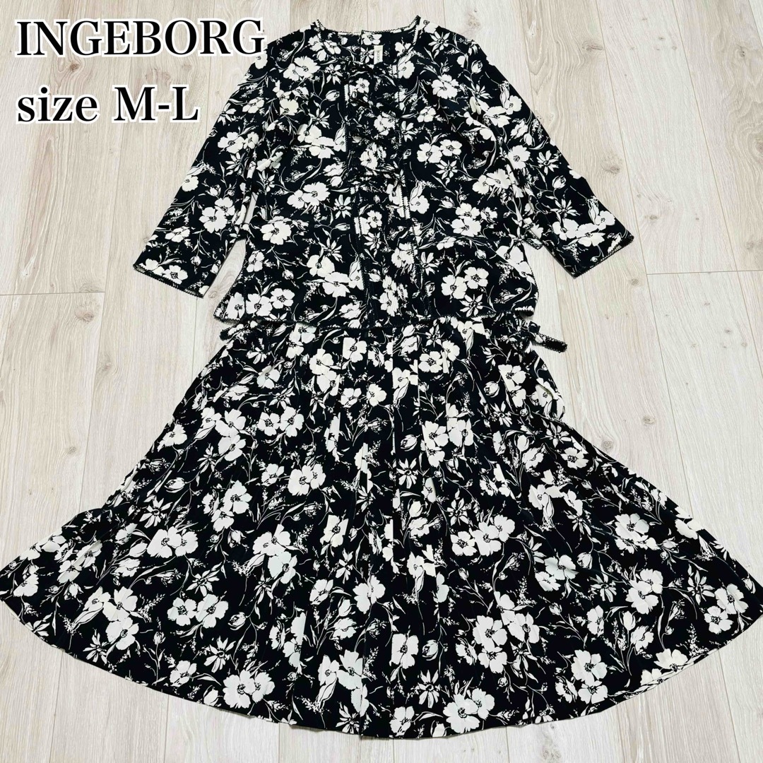 INGEBORG - 【美品】インゲボルグ ピンクハウス セットアップ M〜L 花