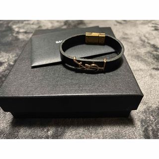 サンローラン(Saint Laurent)のサンローラン　レザーブレスレット　ピンクゴールド(ブレスレット/バングル)