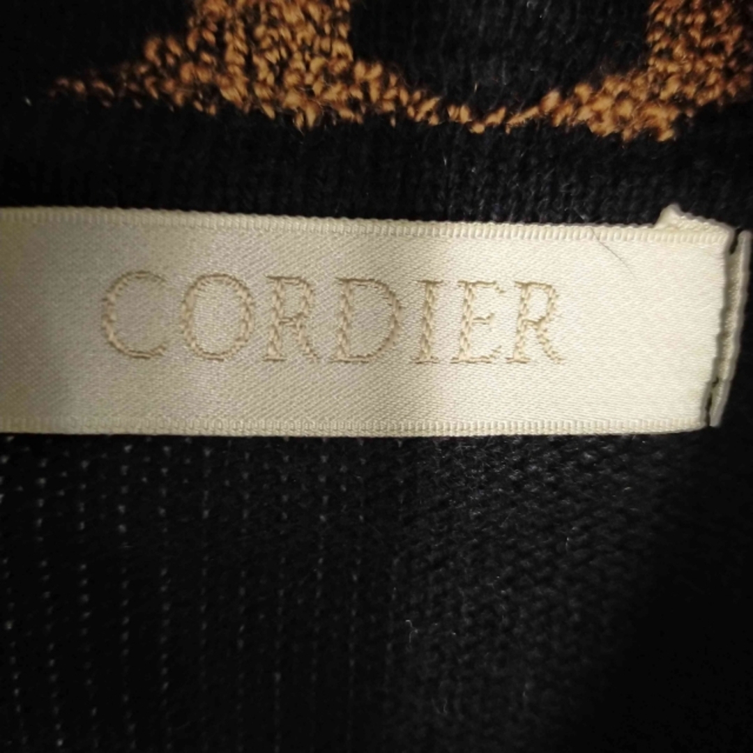 CORDIER(コルディア)のCORDIER(コルディア) レオパード切り替えロングカーディガン レディース レディースのワンピース(その他)の商品写真
