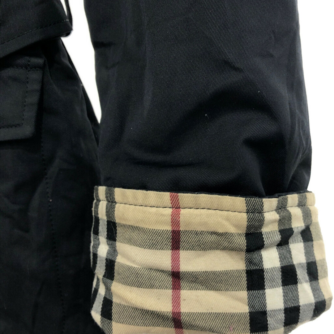 BURBERRY(バーバリー)のBURBERRY バーバリー 中綿 ジップアップ コート アウター カジュアル ユーロ ブラック (レディース 40) 中古 古着 P8152 レディースのジャケット/アウター(ロングコート)の商品写真