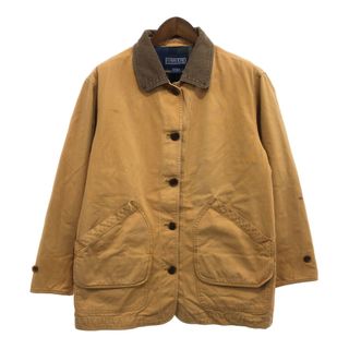 LANDS' END ランズエンド キャンバス生地 カバーオール ハンティングジャケット アメカジ ブラウン (レディース L) 中古 古着 P8175(その他)