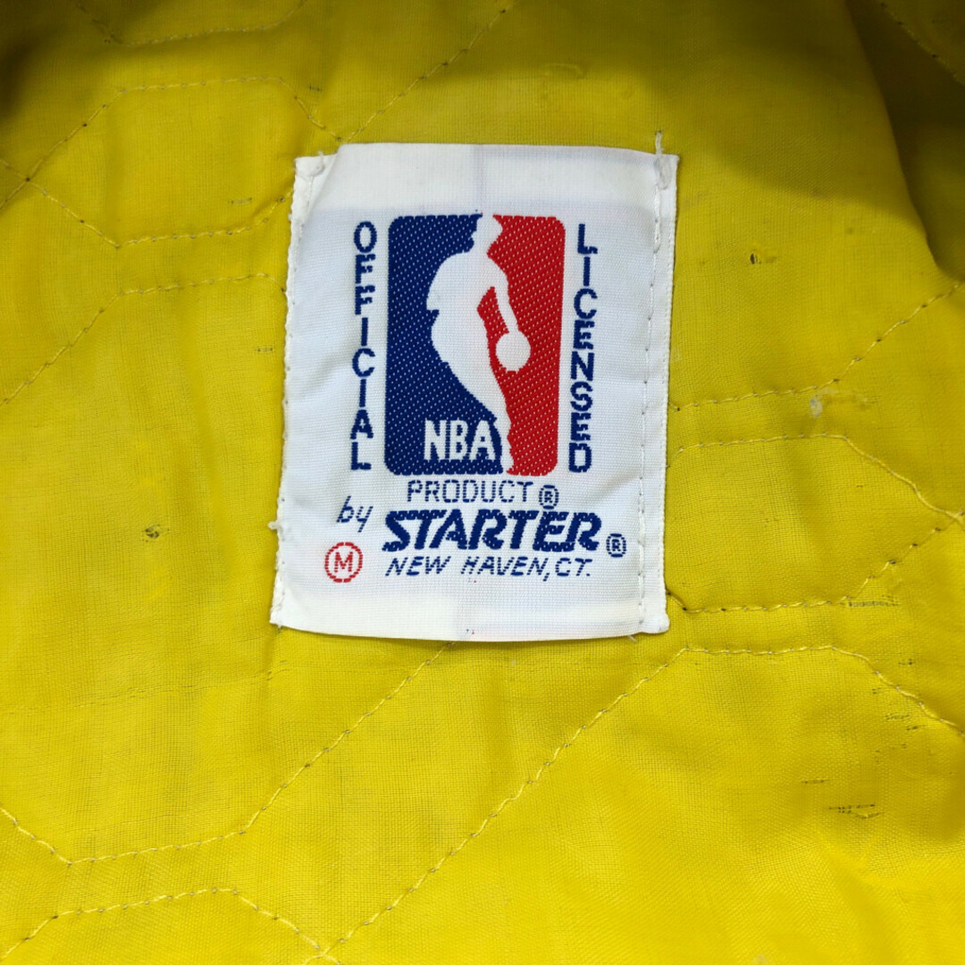 90年代 USA製 STARTER スターター NBA ロサンゼルス・レイカーズ スタジアムジャケット プロチーム パープル (メンズ M) 中古 古着 P8192 メンズのジャケット/アウター(スタジャン)の商品写真