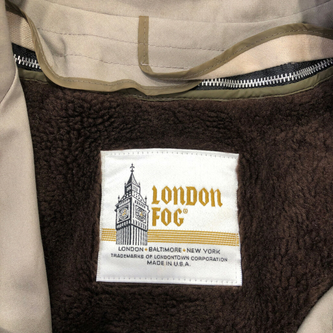 70年代 USA製 LONDON FOG ステンカラーコート アウター ヴィンテージ フォーマル グレー (メンズ 42) 中古 古着 P8274 メンズのジャケット/アウター(トレンチコート)の商品写真