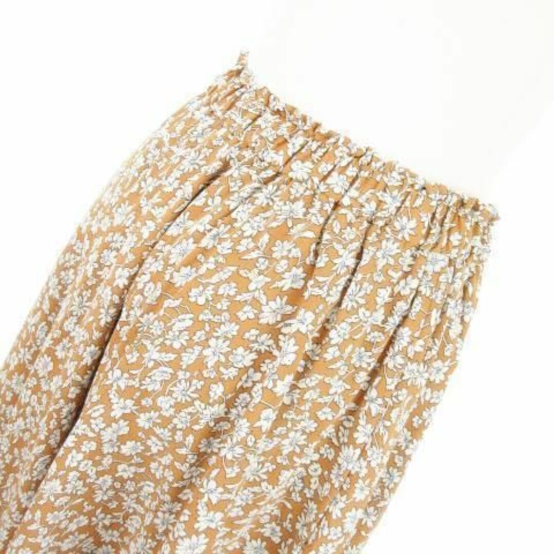innowave(イノウェーブ)のイノウェーブ ロングフレアスカート 花柄 LL 茶 230830AO21A レディースのスカート(ロングスカート)の商品写真