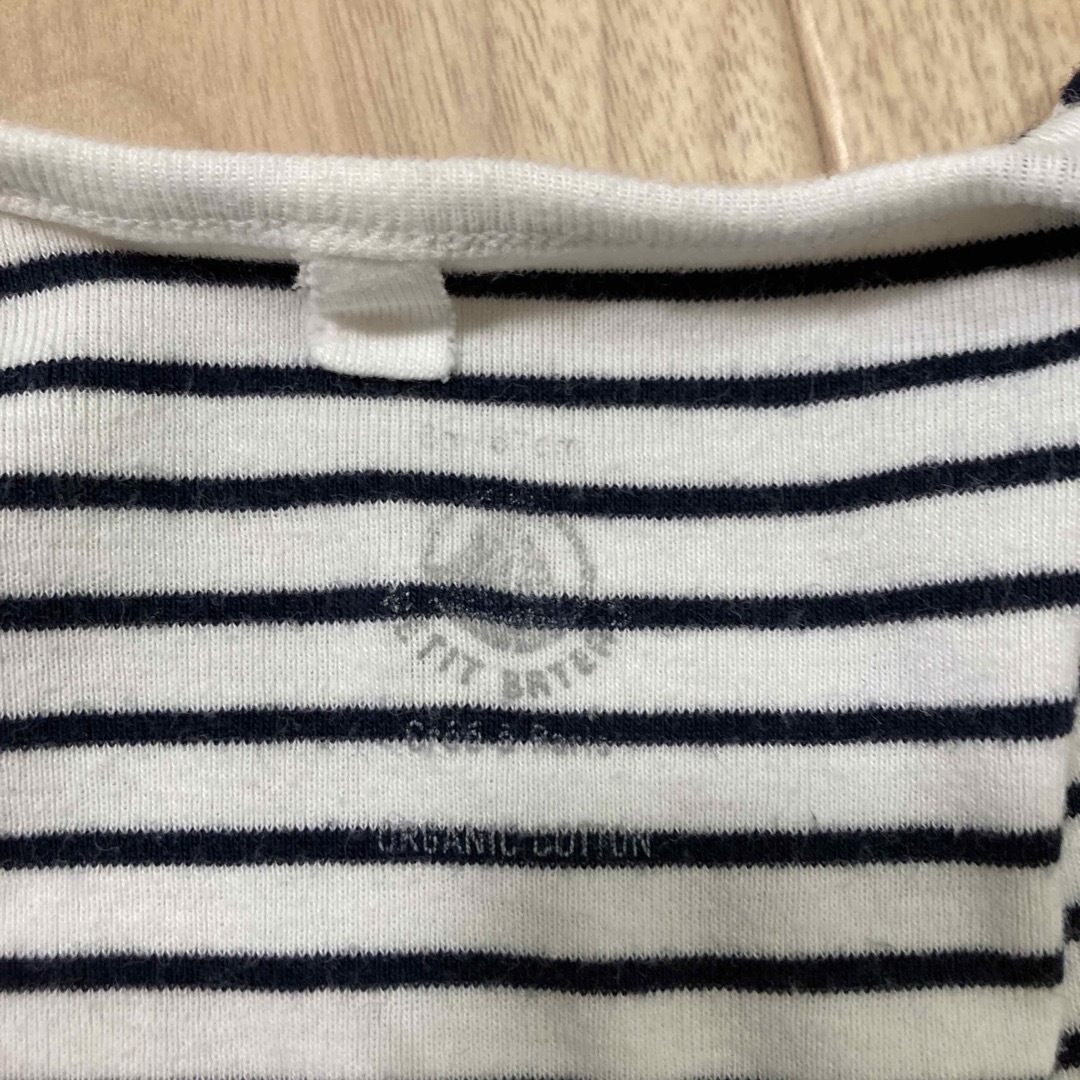 PETIT BATEAU(プチバトー)のプチバトー半袖ロンパース6M 67cm 2点 キッズ/ベビー/マタニティのベビー服(~85cm)(ロンパース)の商品写真