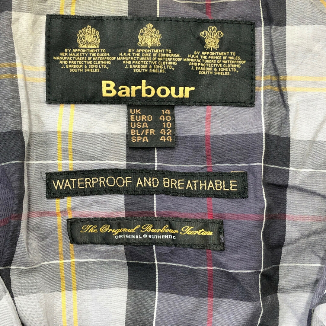Barbour(バーブァー)のBarbour バブアー ピークジャケット アウター カジュアル ネイビー (レディース 14) 中古 古着 P9051 レディースのジャケット/アウター(その他)の商品写真