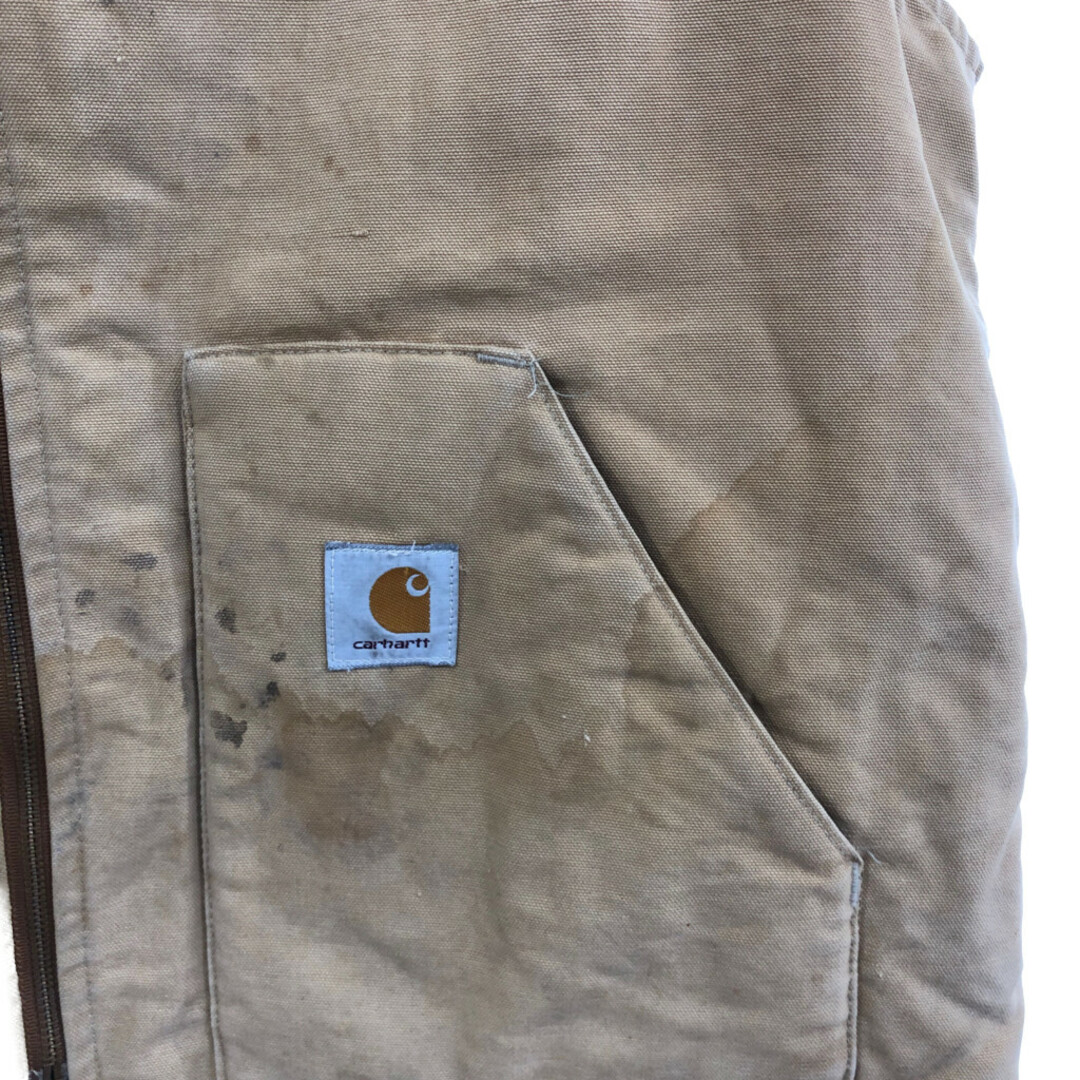 carhartt(カーハート)の90年代 Carhartt カーハート ダックベスト ベスト 大きいサイズ ワーク ブラウン (メンズ 2XL) 中古 古着 P9129 メンズのトップス(ベスト)の商品写真