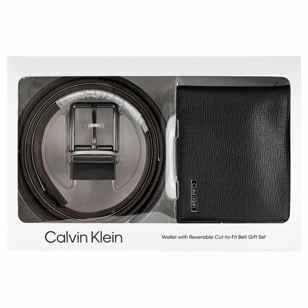 Calvin Klein(カルバンクライン)のCalvin Klein カルバンクライン ベルト＆二つ折り財布セット 41CK240002  メンズ ギフトセット BLACK ブラック メンズのファッション小物(折り財布)の商品写真