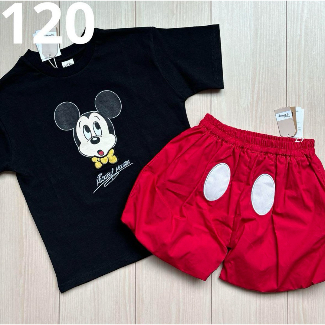 Disney(ディズニー)の【ディズニー】リトシー ミッキー  なりきり Tシャツ☆かぼちゃパンツ 120 キッズ/ベビー/マタニティのキッズ服男の子用(90cm~)(Tシャツ/カットソー)の商品写真