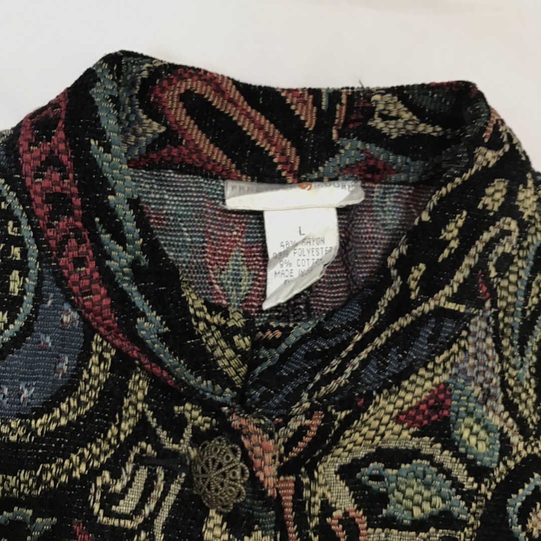 PRESWICK MOORE ヴィンテージ ゴブラン織りジャケット   総柄 L レディースのジャケット/アウター(テーラードジャケット)の商品写真