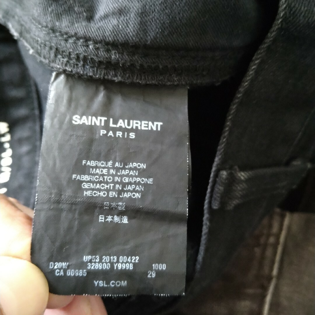 Saint Laurent(サンローラン)のサンローランパリ　ブラックダメージデニム メンズのパンツ(デニム/ジーンズ)の商品写真