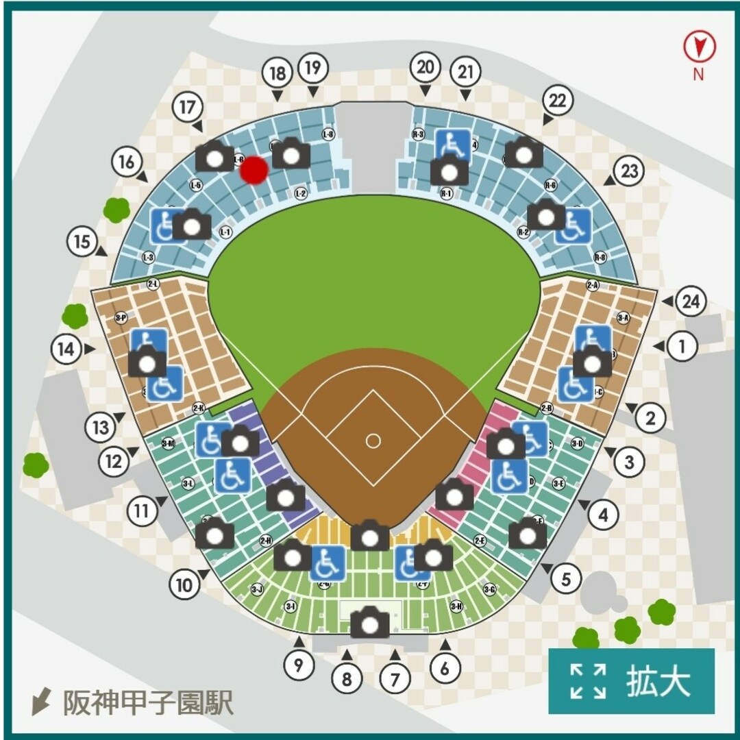 4/17(水) 阪神タイガース チケット レフト外野指定席 3枚 チケットのスポーツ(野球)の商品写真