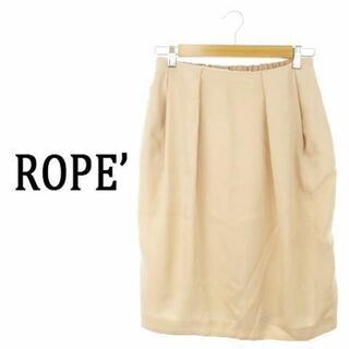 ROPE’ - ロペ タイトスカート ひざ丈 とろみ感 タック ベージュ M 230929AH8
