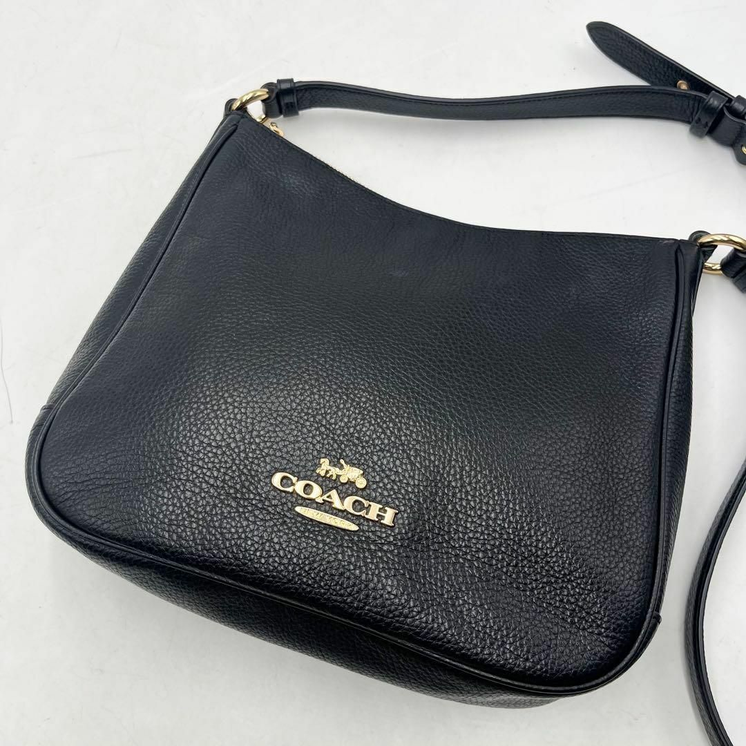 未使用に近い✨ コーチ COACH ショルダーバッグ シボ革　ブラック 黒 | フリマアプリ ラクマ