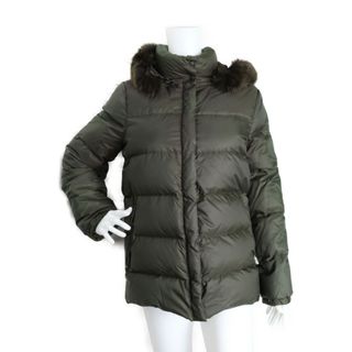 モンクレール(MONCLER)のMONCLER モンクレール  VALENTINE バレンタイン ダウンジャケット 49353/97/68959 ナイロン  羽毛 グリーン系   フード付き 00【本物保証】(ダウンジャケット)