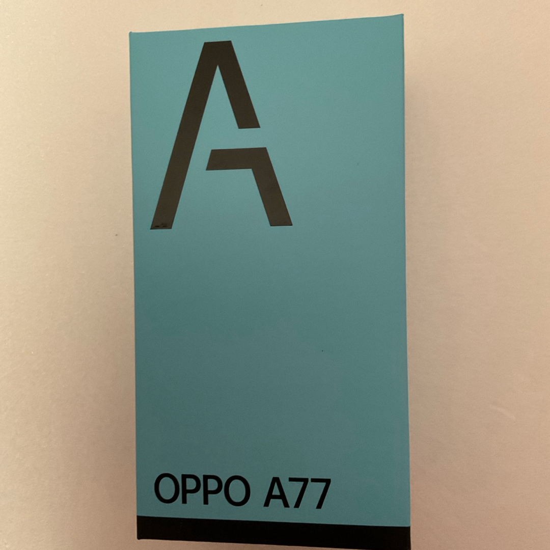 OPPO A77 ブルー SIMフリー　スマホ　新品　未使用　Android スマホ/家電/カメラのスマートフォン/携帯電話(スマートフォン本体)の商品写真