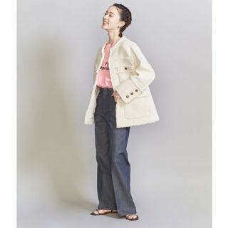 BEAUTY&YOUTH UNITED ARROWS - コットンツイード　ジャケット　コート　オフホワイト