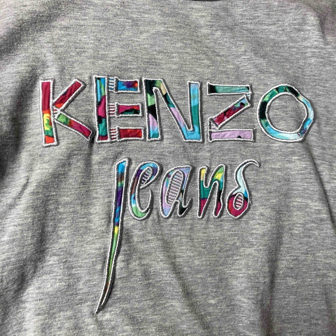 KENZO(ケンゾー)の【90s北斎タグ】KENZO 刺繍ロゴ　シングルステッチ　ビンテージTシャツ メンズのトップス(Tシャツ/カットソー(半袖/袖なし))の商品写真