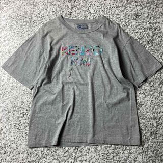 ケンゾー(KENZO)の【90s北斎タグ】KENZO 刺繍ロゴ　シングルステッチ　ビンテージTシャツ(Tシャツ/カットソー(半袖/袖なし))