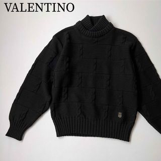 ヴァレンティノ(VALENTINO)の美品　VALENTINO ヴァレンティノ　ケーブルニット　リブニット　セーター(ニット/セーター)