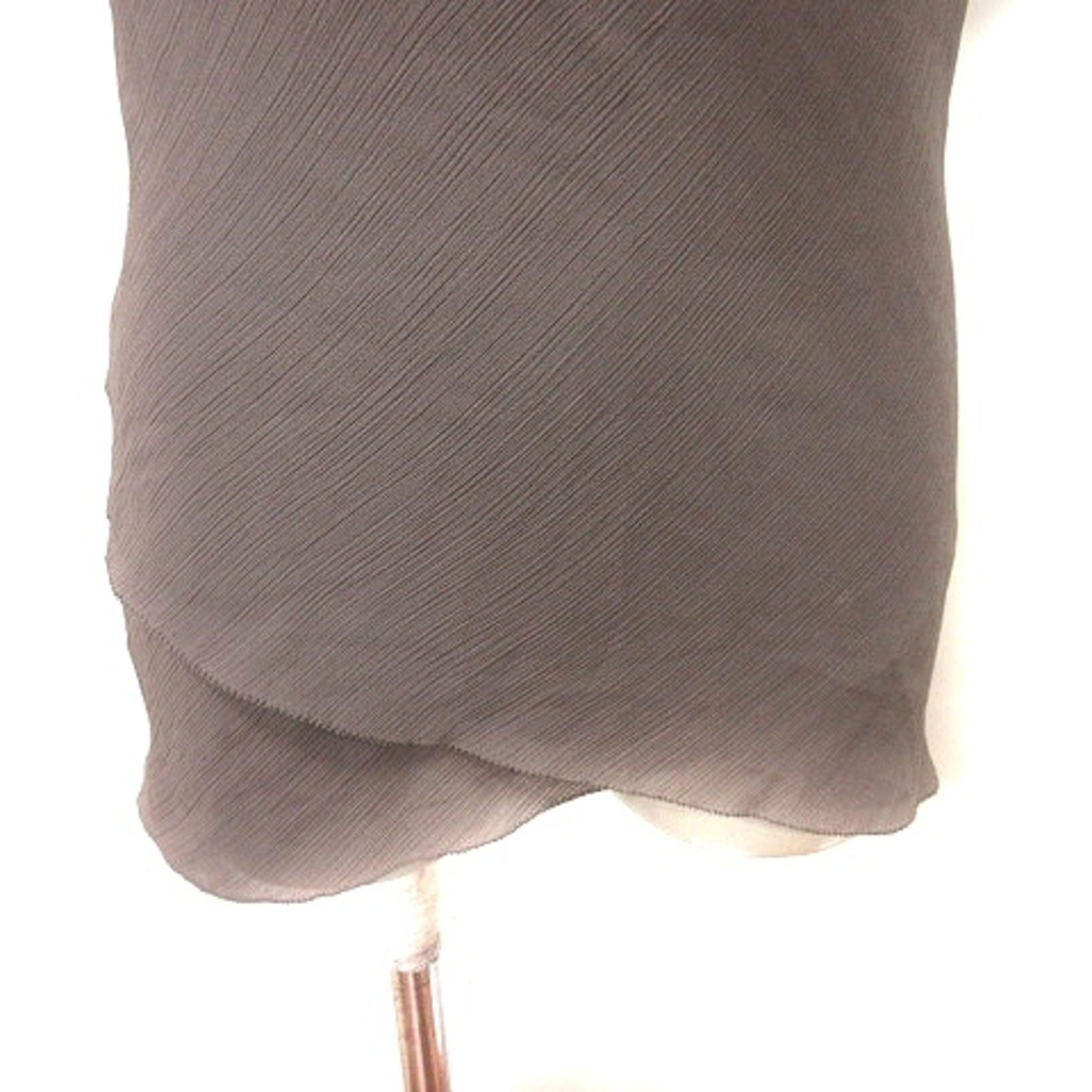 ラピスルーチェパービームス ブラウス プルオーバー 半袖 ドレープ 茶 レディースのトップス(シャツ/ブラウス(半袖/袖なし))の商品写真