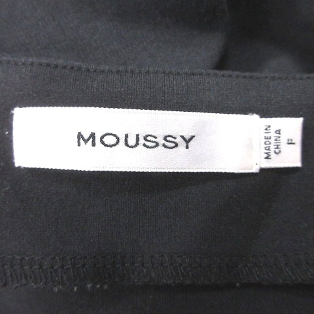 moussy(マウジー)のマウジー moussy カットソー ボートネック 半袖 F 黒 ブラック /MS レディースのトップス(カットソー(半袖/袖なし))の商品写真