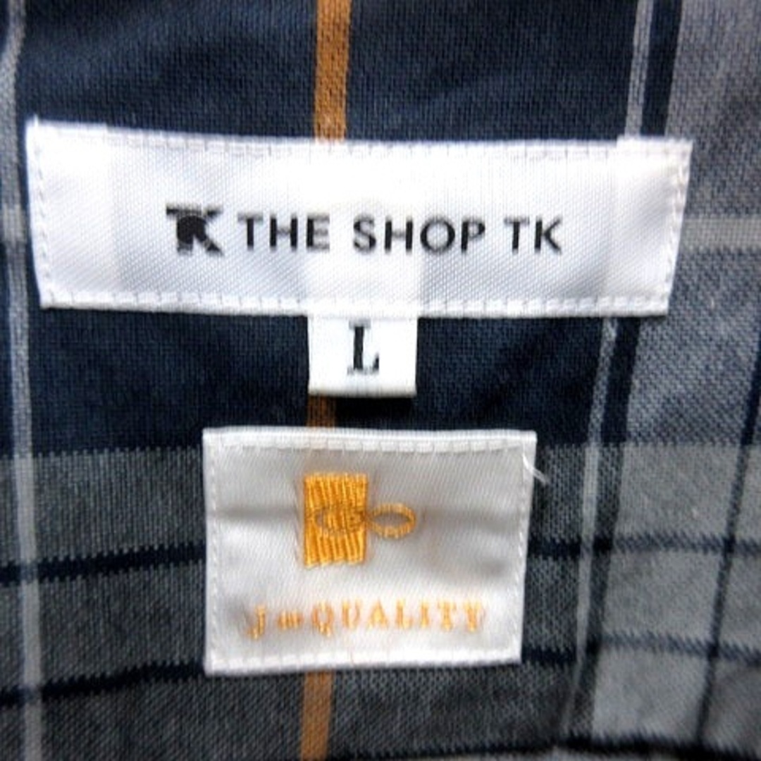 THE SHOP TK(ザショップティーケー)のザショップティーケー シャツ ボタンダウン 長袖 チェック L グレー 紺 メンズのトップス(シャツ)の商品写真