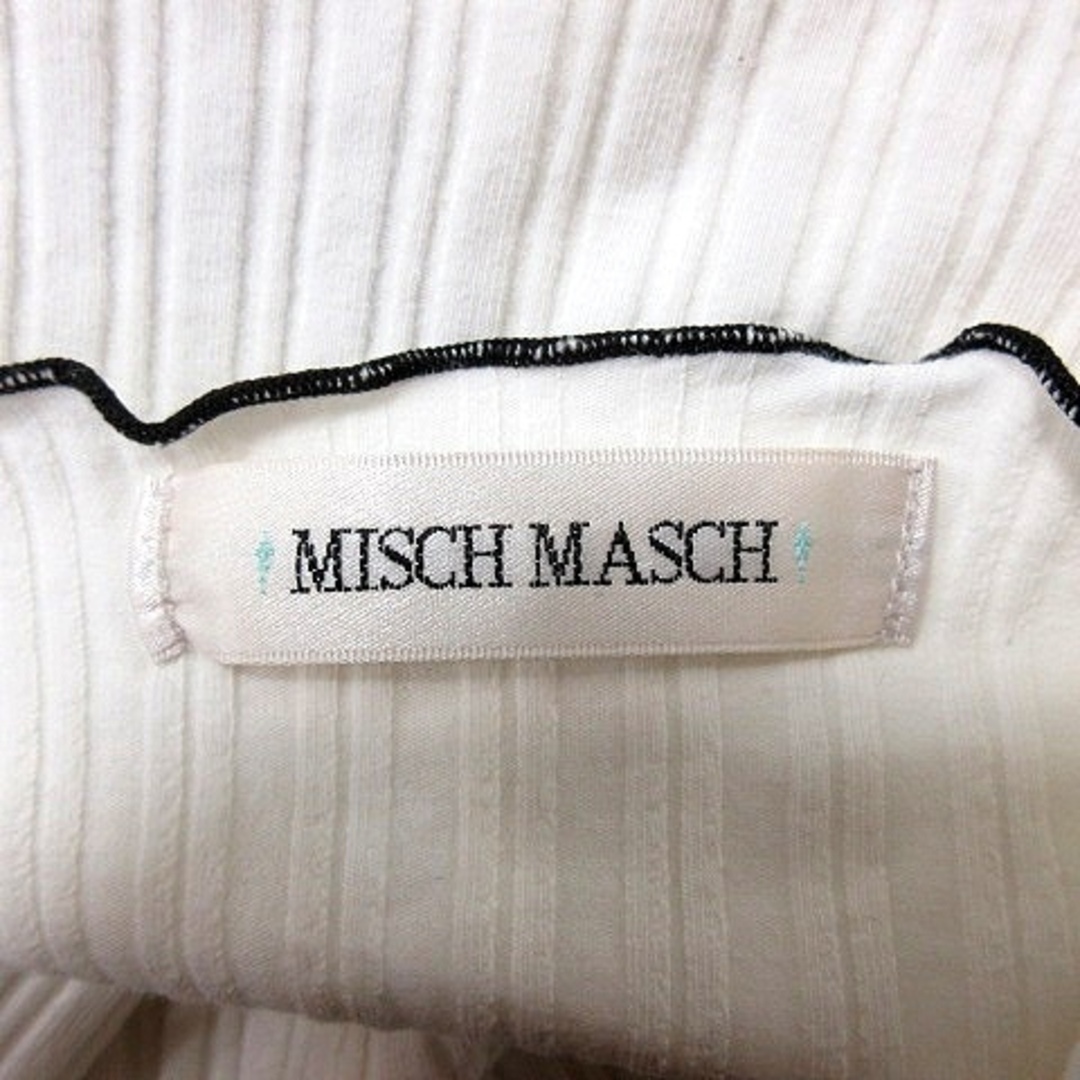 MISCH MASCH(ミッシュマッシュ)のミッシュマッシュ ニット カットソー Uネック 五分袖 M 白  レディースのトップス(その他)の商品写真