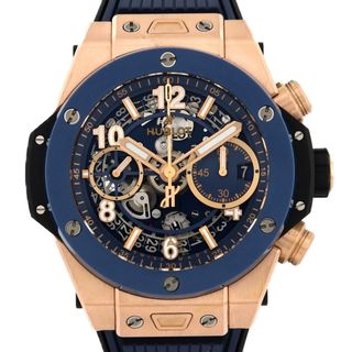 ウブロ(HUBLOT)のウブロ ビッグバンウニコキングゴールドブルーセラミック 441.OL.5181.RX PG･RG 自動巻(腕時計(アナログ))