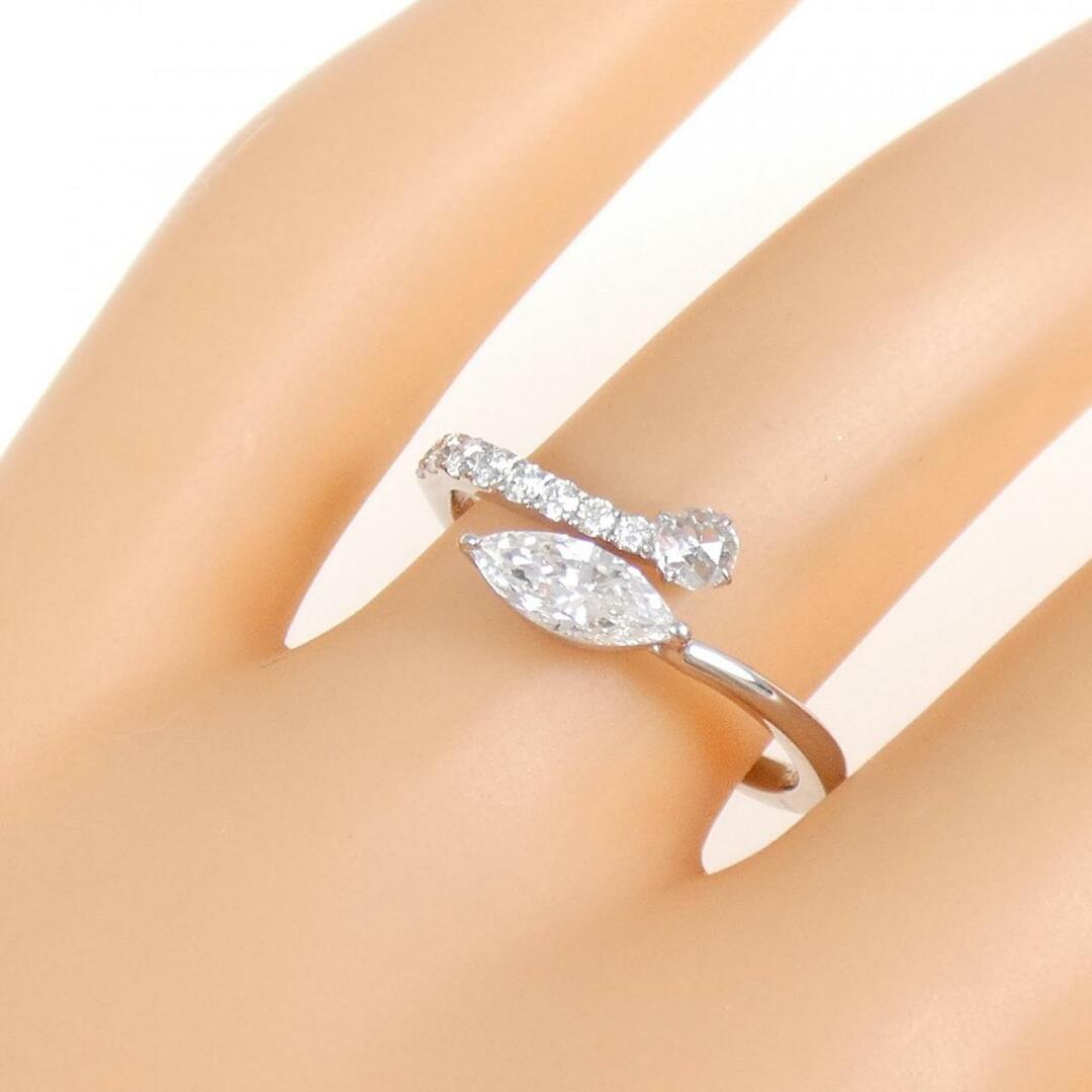 【新品】PT ダイヤモンド リング 0.351CT F SI2 マーキスカット レディースのアクセサリー(リング(指輪))の商品写真