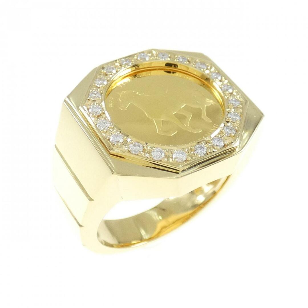 【新品】K18YG枠 ダイヤモンド リング 0.25CT レディースのアクセサリー(リング(指輪))の商品写真