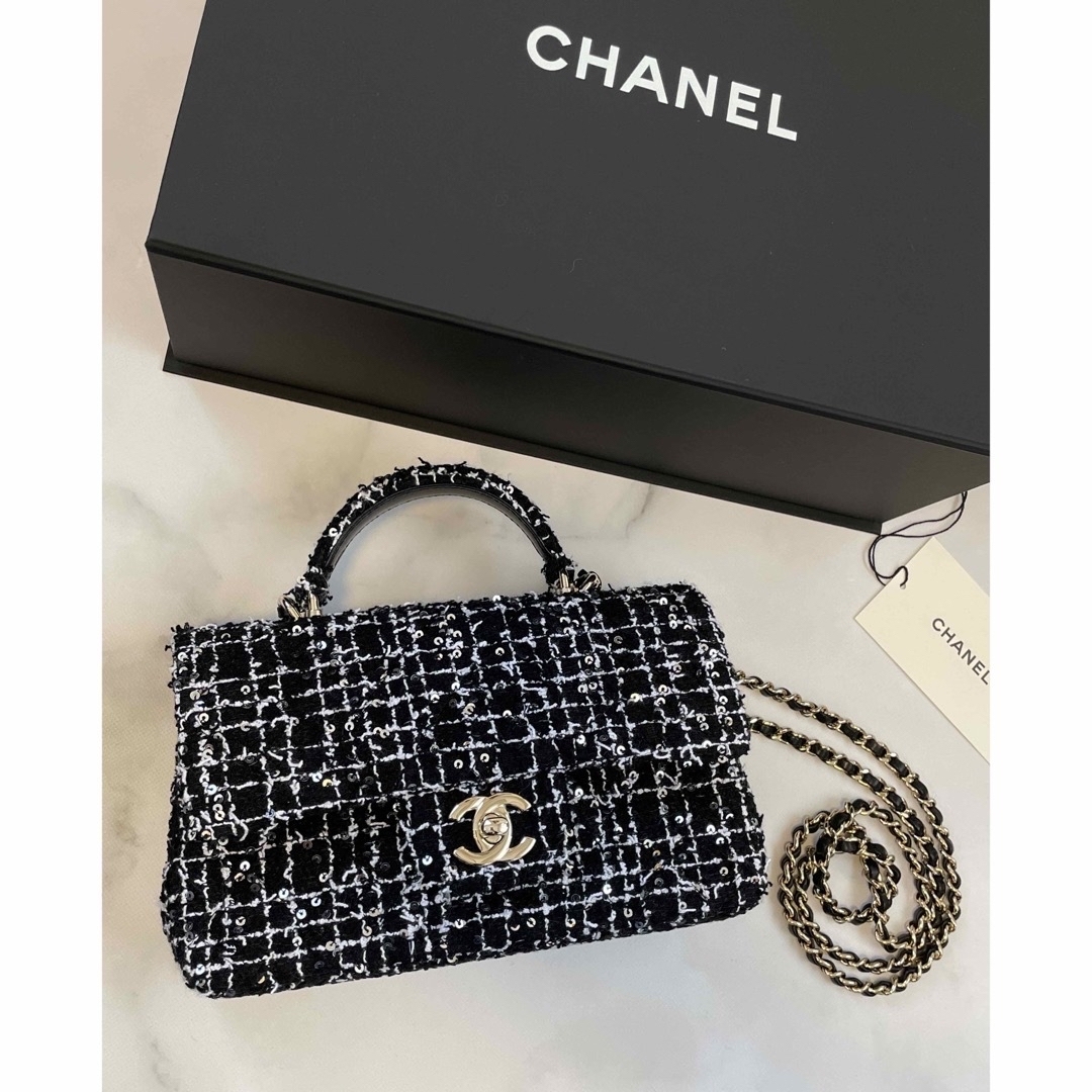 CHANEL(シャネル)のCHANEL トップハンドルフラップバッグ① レディースのバッグ(ショルダーバッグ)の商品写真