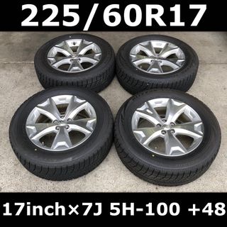 スバル(スバル)の225/60R17 中古 BS スタッドレスタイヤ・スバル純正ホイールセット(タイヤ・ホイールセット)