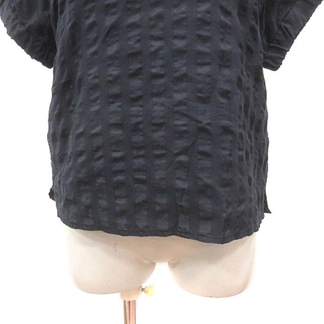 Techichi(テチチ)のテチチ ブラウス 格子柄 フレンチスリーブ 半袖 F 紺 ネイビー レディースのトップス(シャツ/ブラウス(半袖/袖なし))の商品写真