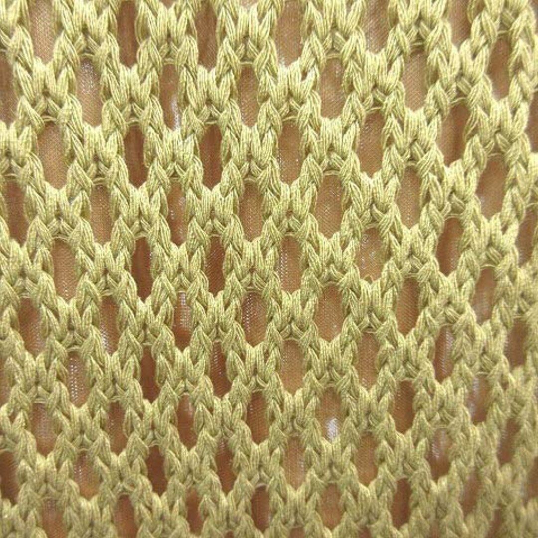 CEPO(セポ)のセポ タイトスカート ロング かぎ編みニット M 黄緑 イエローグリーン レディースのスカート(ロングスカート)の商品写真