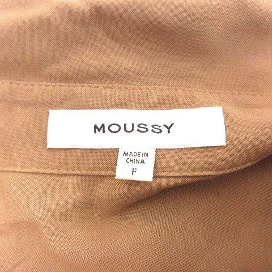 moussy(マウジー)のmoussy シャツワンピース チュニック スキッパーカラー 長袖 F ベージュ レディースのトップス(チュニック)の商品写真