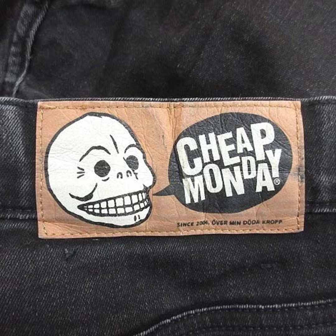 CHEAP MONDAY(チープマンデー)のチープマンデー デニムパンツ ジーンズ スキニー ストレッチ 32 黒 ■MO メンズのパンツ(デニム/ジーンズ)の商品写真