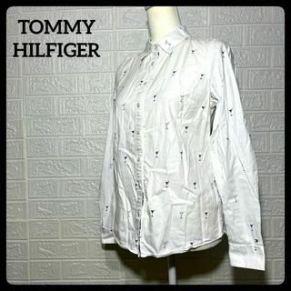 トミーヒルフィガー(TOMMY HILFIGER)のTOMMY HILFIGER トミー　長袖シャツ　アメカジ　古着　白　レア　Ｓ(シャツ/ブラウス(長袖/七分))