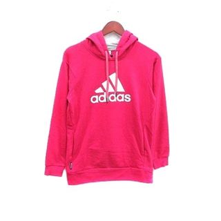 アディダス(adidas)のadidas パーカー プルオーバー ロゴプリント 長袖 M ピンク /YK(パーカー)