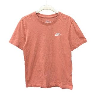 ナイキ(NIKE)のナイキ Tシャツ カットソー 半袖 クルーネック ロゴ刺繍 XS オレンジ(Tシャツ(半袖/袖なし))