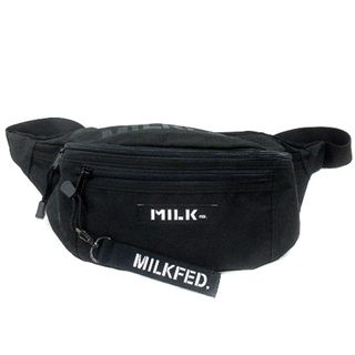 ミルクフェド(MILKFED.)のミルクフェド ウエストバッグ ボディバッグ キャンバス プリント 黒 ブラック(ボディバッグ/ウエストポーチ)