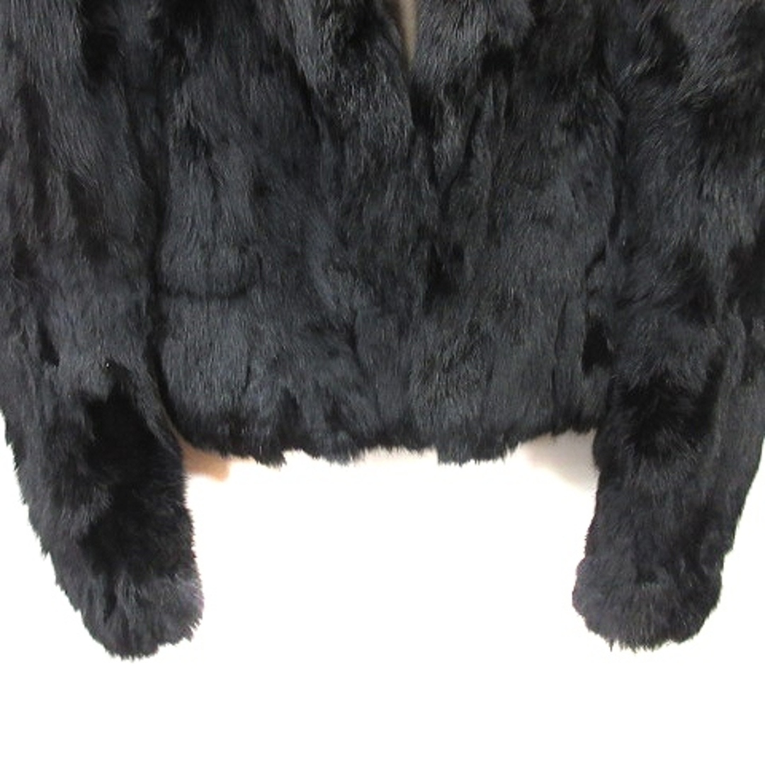 OZOC(オゾック)のオゾック ジャケット ショールカラー ラビットファー 総裏地 38 黒 ブラック レディースのトップス(カットソー(半袖/袖なし))の商品写真