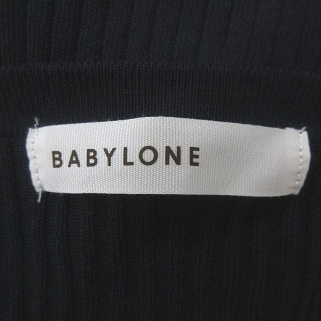 BABYLONE(バビロン)のバビロン BABYLONE カーディガン ニット リブ 長袖 38 紺 ネイビー レディースのトップス(カーディガン)の商品写真