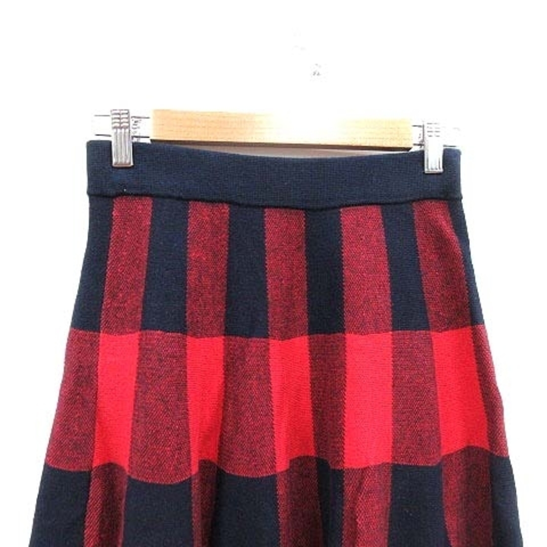 KBF(ケービーエフ)のKBF アーバンリサーチ フレアスカート ひざ丈 ニット チェック FREE レディースのスカート(ひざ丈スカート)の商品写真