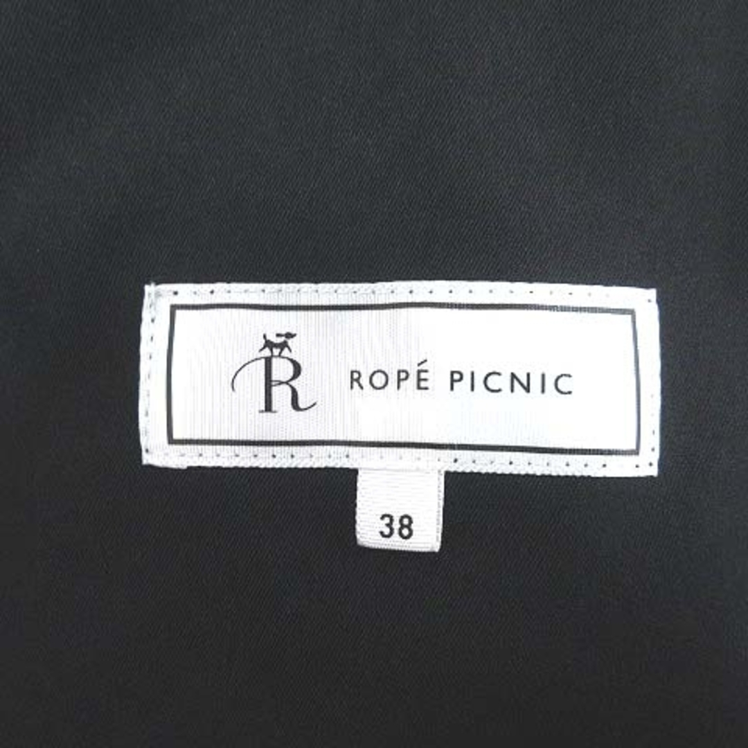 Rope' Picnic(ロペピクニック)のロペピクニック モッズコート ジップアップ スタンドカラー 38 黒 ■MO レディースのジャケット/アウター(モッズコート)の商品写真