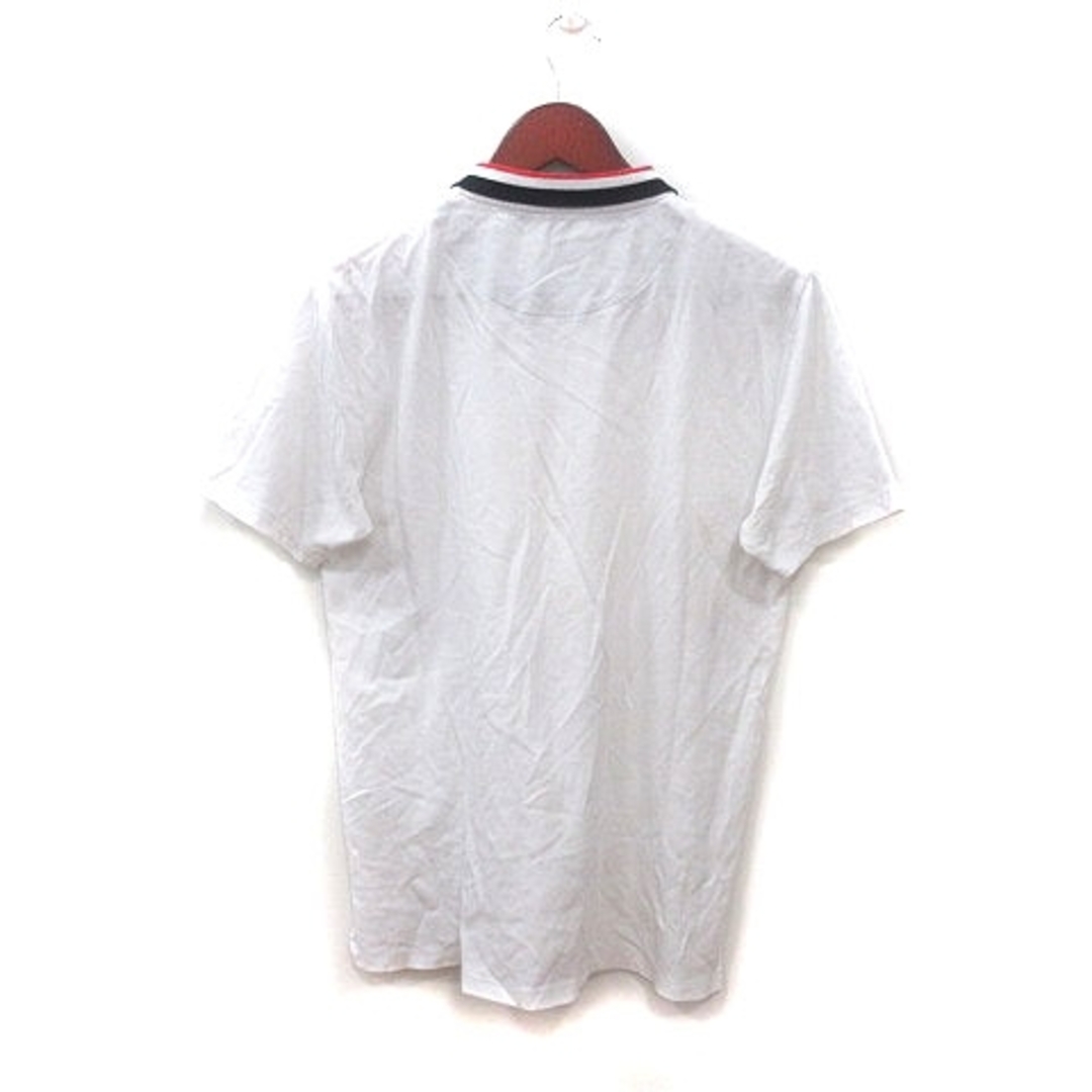 ikka(イッカ)のイッカ ポロシャツ ハーフジップ ライン 半袖 L 白 ホワイト 赤 紺 メンズのトップス(ポロシャツ)の商品写真