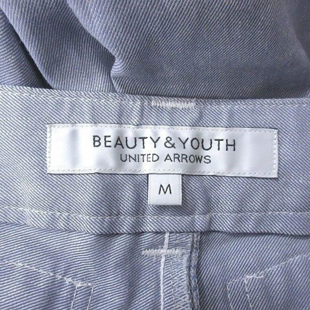 BEAUTY&YOUTH UNITED ARROWS(ビューティアンドユースユナイテッドアローズ)のB&Y ビューティー&ユース パンツ ロールアップ 麻混 リネン混 M 青 レディースのパンツ(その他)の商品写真