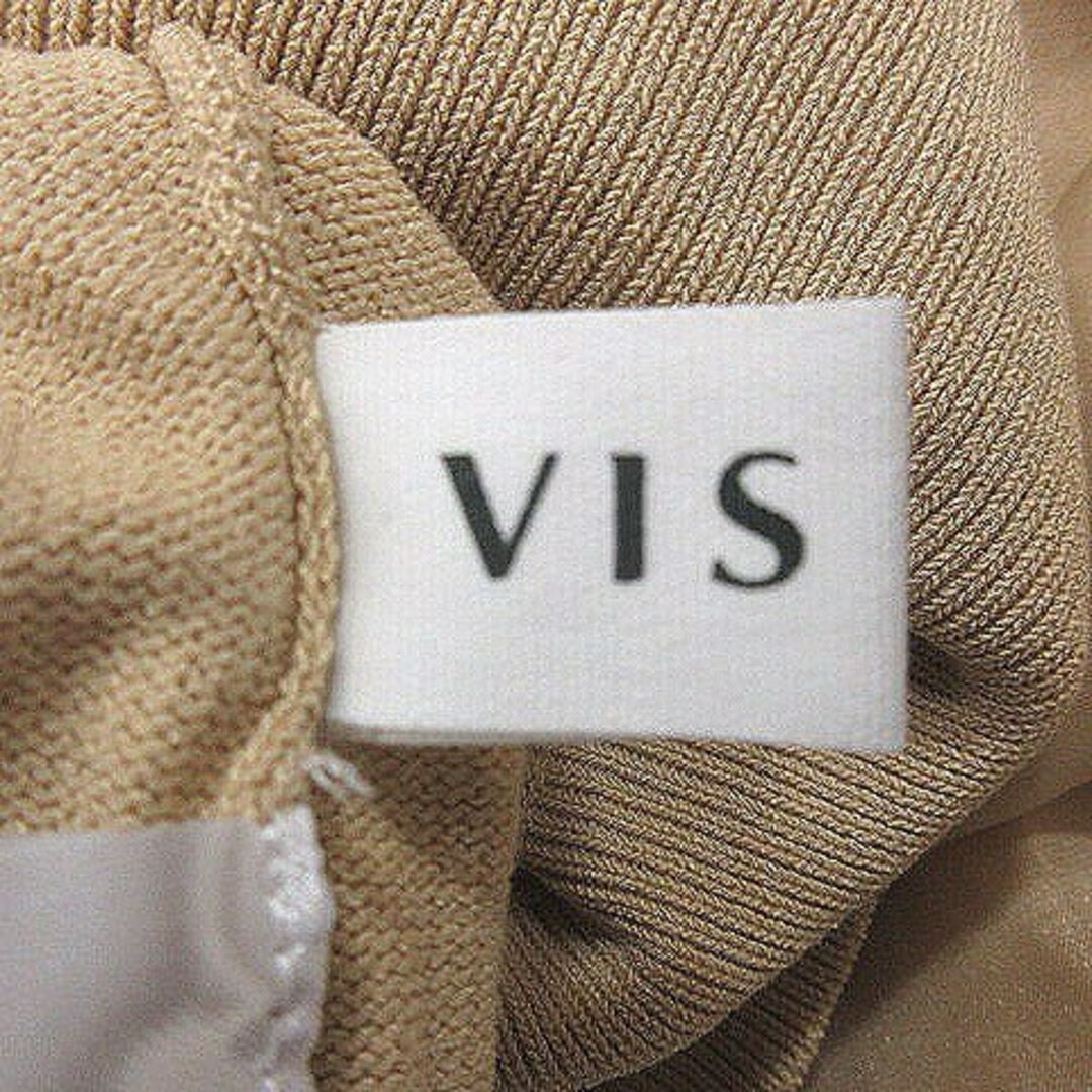 ViS(ヴィス)のビス ViS ニット カットソー 切替 五分袖 F イエローベージュ レディースのトップス(ニット/セーター)の商品写真