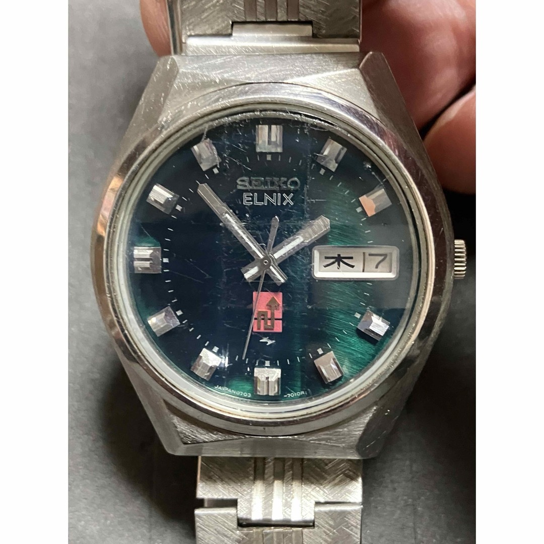 SEIKO(セイコー)のセイコーエルニクス電磁テンプ問題無く稼働中、竜頭操作ok.ブレス社外17センチ程 メンズの時計(腕時計(アナログ))の商品写真