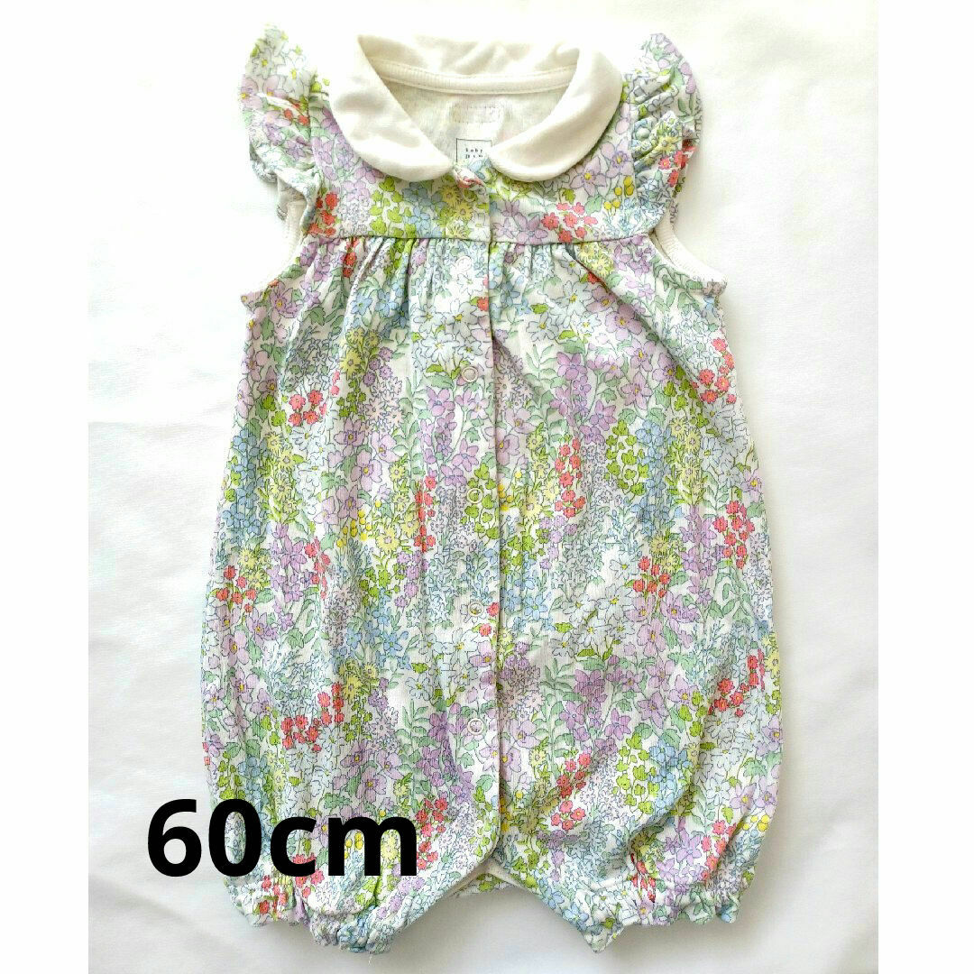 babyGAP(ベビーギャップ)のbabyGAP　カバーオール　半袖　60cm キッズ/ベビー/マタニティのベビー服(~85cm)(カバーオール)の商品写真